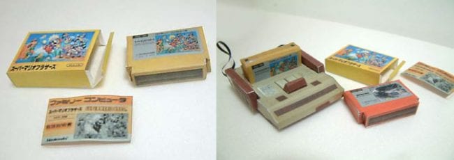 NES Super Mario Bros Catridge Papercraft
