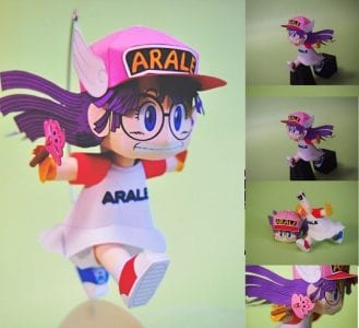 Dr Slump Arale Norimaki Papercraft Mypapercraft Net
