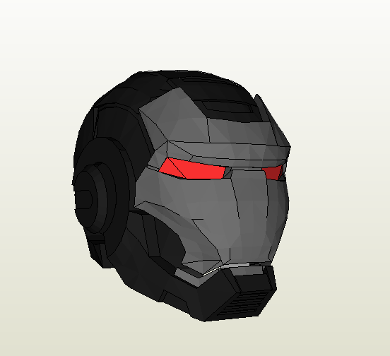 Iron Man War Machine Helmet Paper Craft