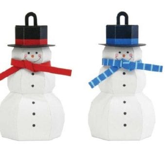 Snowman Red and Blue Papercraft