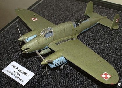 P-38 Wilk Fighter Bomber Papercraft