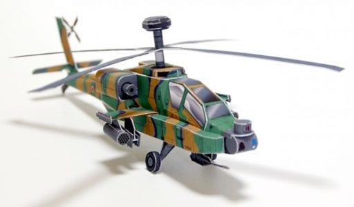AH-64D Apache Longbow Helicopter Papercraft