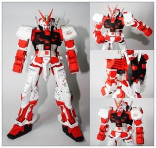 MBF-P02 Gundam Astray Red Frame Gundam Papercraft