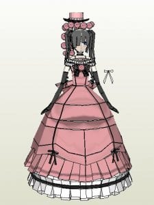 Kuroshitsuji Ciel Phantomhive Girl Cosplay Papercraft