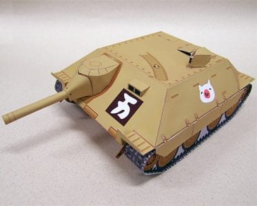 Girld Und Panzer Hetzer Tank Papercraft