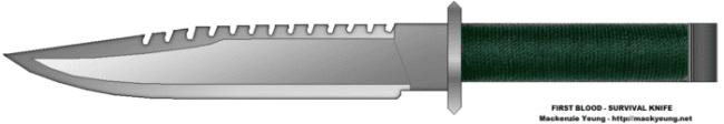 Rambo Knife Paper Model