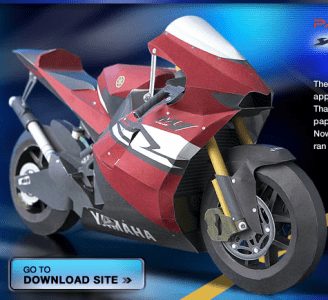 Yamaha YZR-M1 Motorbike Paper Model