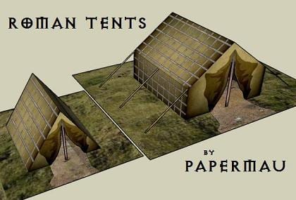 Roman Tent Diorama Papercraft