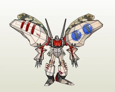 Qubeley Gundam Papercraft