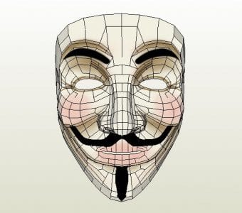 Anonymous Mask Papercraft