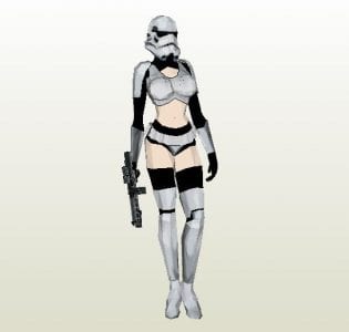 Star Wars Trooper Girl Paper Craft