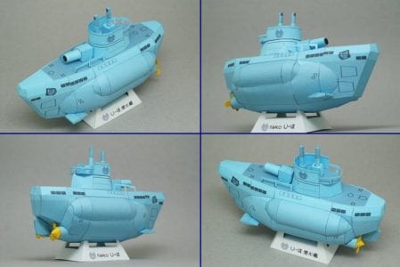 Germany U-Boat VIIC Chibi Paper Craft