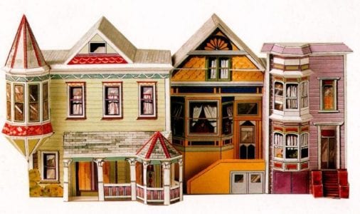Three Victorian House Paper craft
