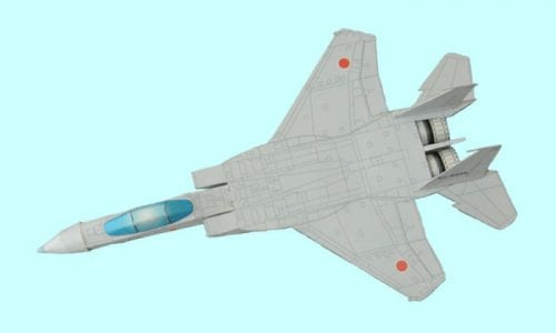 JSDF F-15 Fighter Jet Paper Model