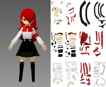 Chibi Persona 3 Mitsuru Kirijo Paper craft