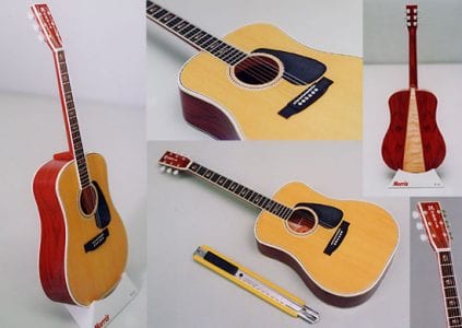 Morris Acoustic Guitar paper craft