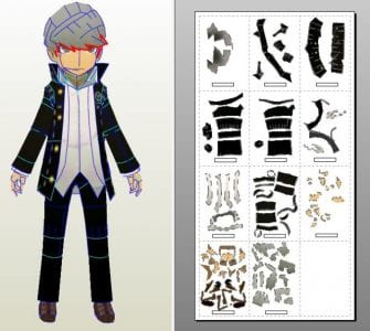 Persona 4 Yu Narukami paper craft