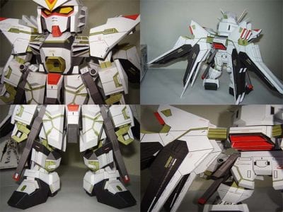 SD WHITE STRIKE FREEDOM Gundam paper craft