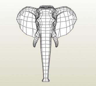 Elephant Head Paper craft