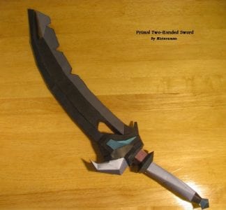 Primal Two-Handed Sword paper craft