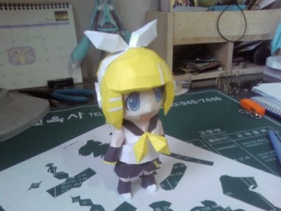 Chibi Kagamine Rin Paper craft
