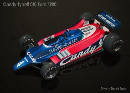 F1 Candy Tyrrell 010 Ford Paper craft
