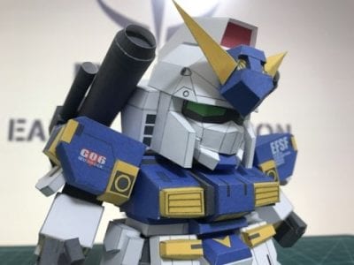 SD RX-78-6 Mudrock Gundam Paper craft
