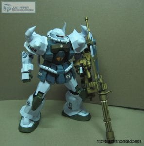 MS-07B-3 Gouf Custom Gundam Paper craft