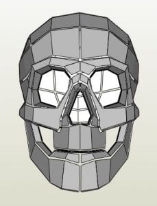 Skull Helm Paper craft