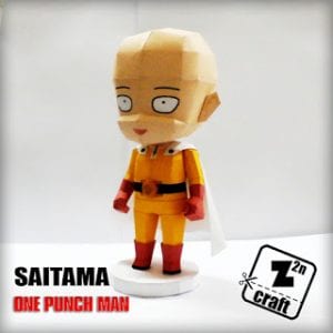 Chibi Saitama One Punch Man Paper craft