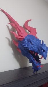 Skyrim Dragon Skull Paper craft
