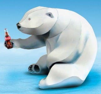 Coca Cola Polar Bear Paper craft
